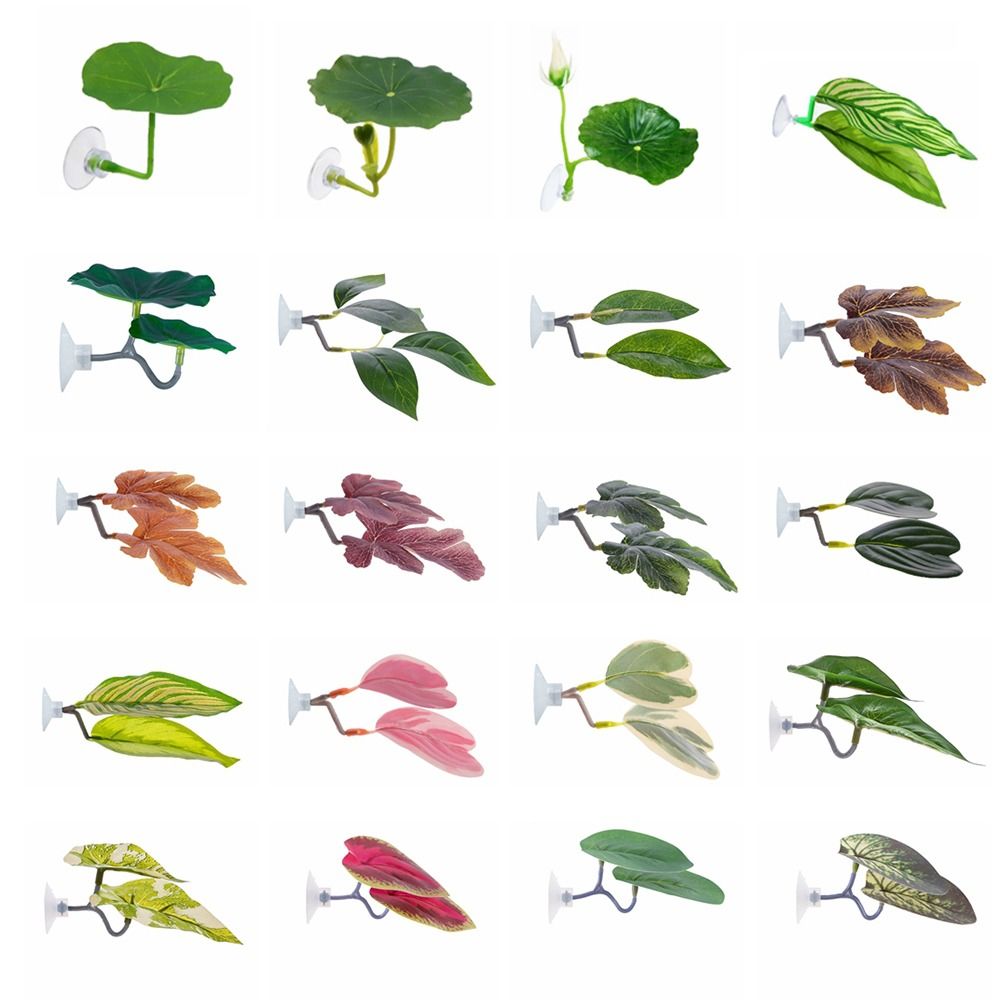 Aquarium Plant Holder - Plastic Betta Fish Rest Leaf Simulated