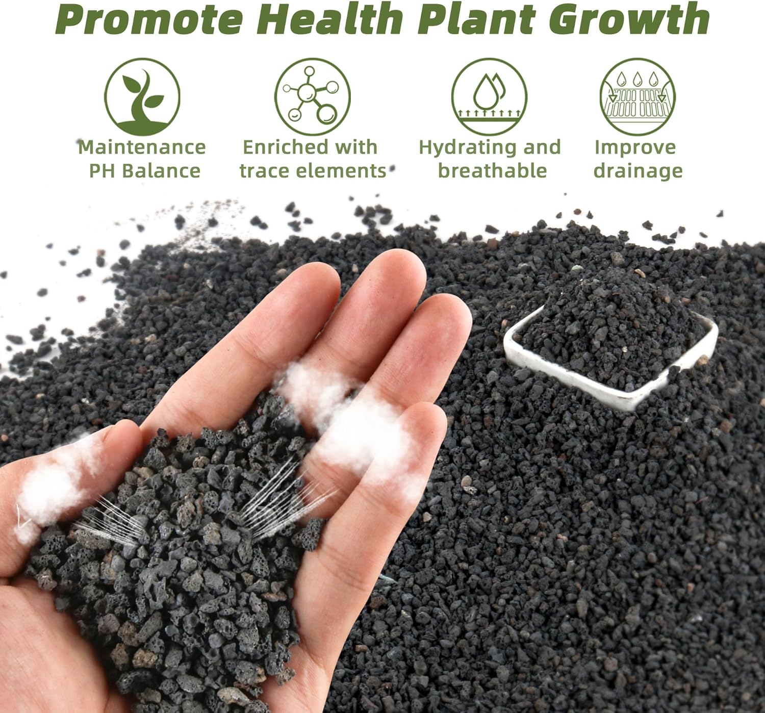 Aquarium Plant Substrate - 3lb Black Aquarium Filter Media, Decorative