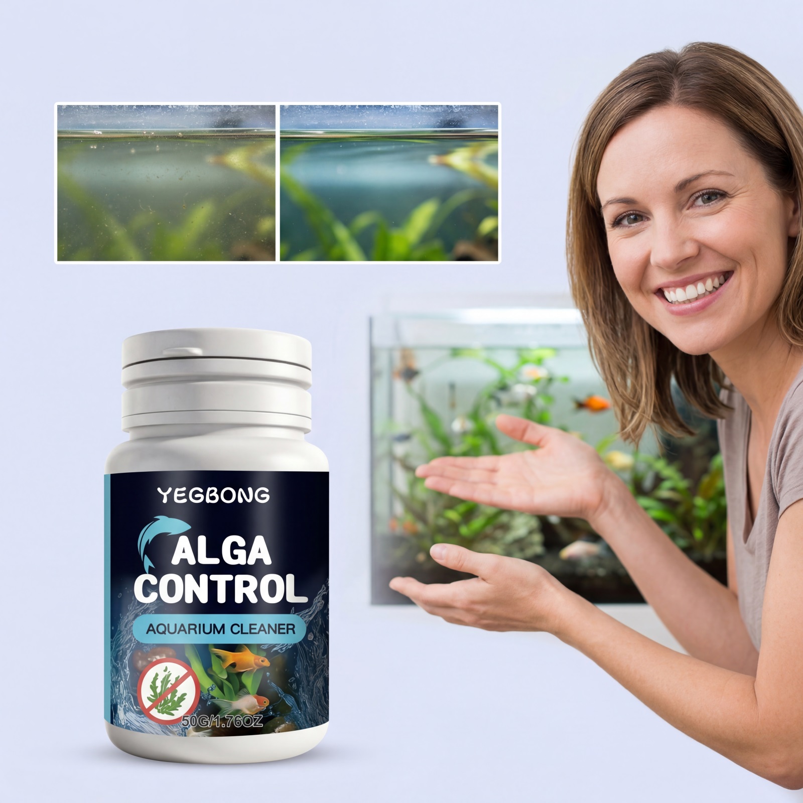 50g Aquarium Cleaner Powder Fi - đánh giá và giá Planted Aquarium Algae Control