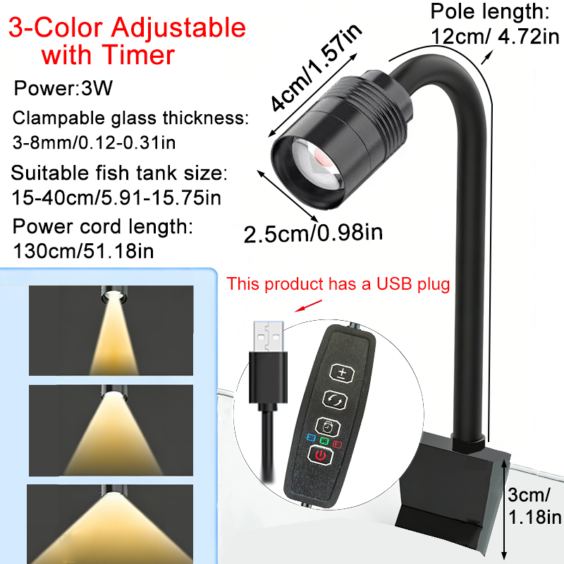 USB 3W South American Aquarium - đánh giá và giá Aquarium Plant Light