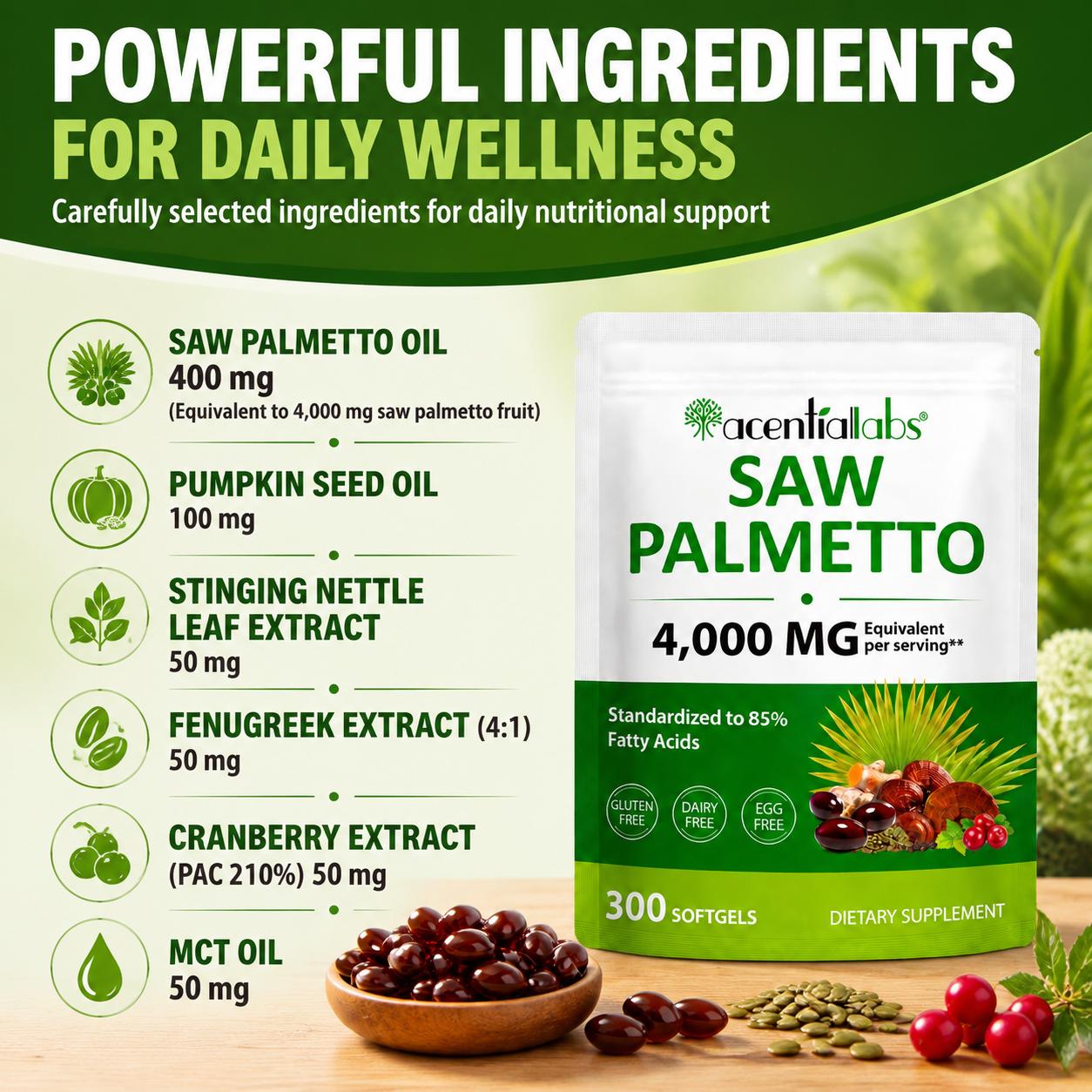 Saw Palmetto Softgels with 85% - đánh giá và giá Planted Tank