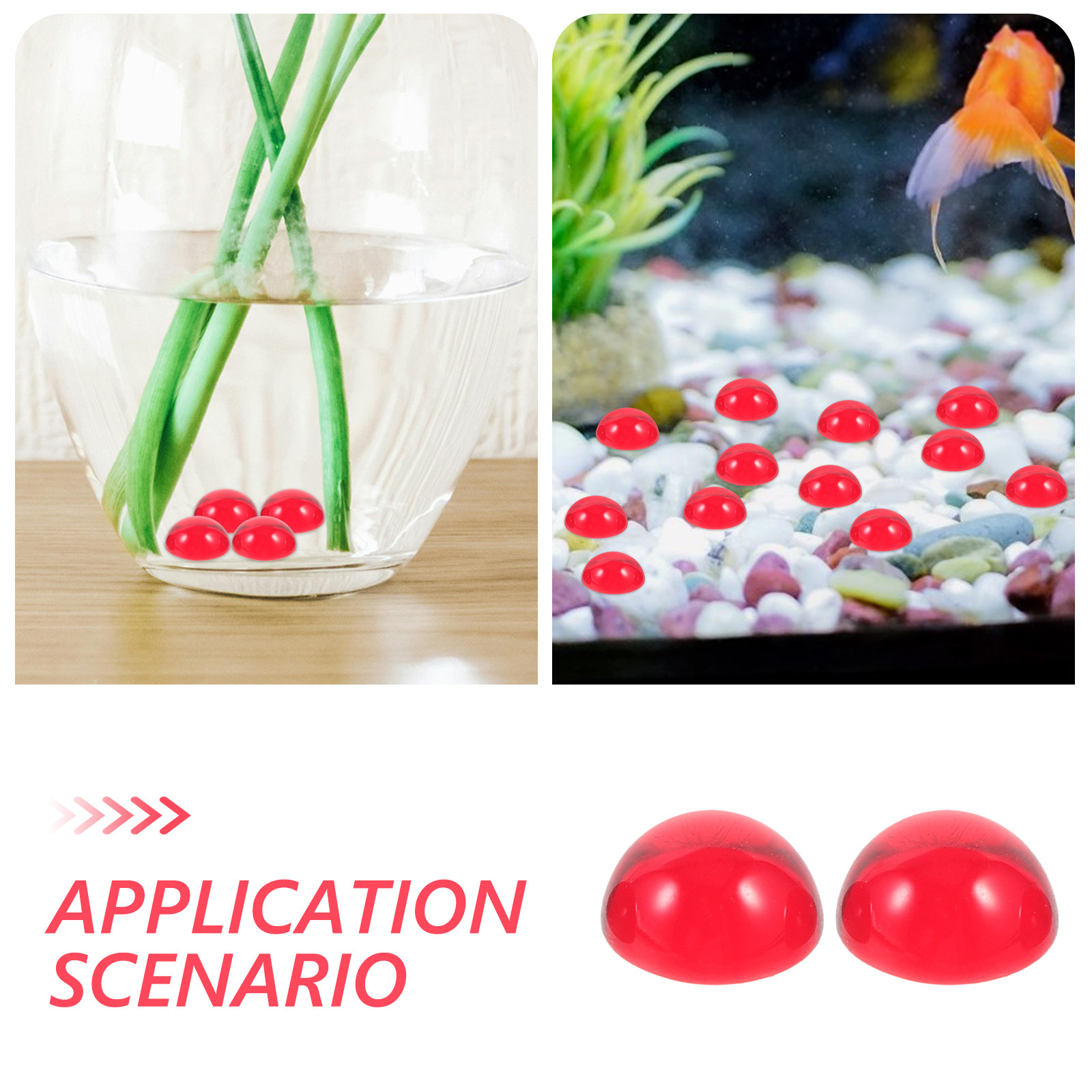 50Pcs Red Glass Pebbles Vase F - đánh giá và giá Planted Tank