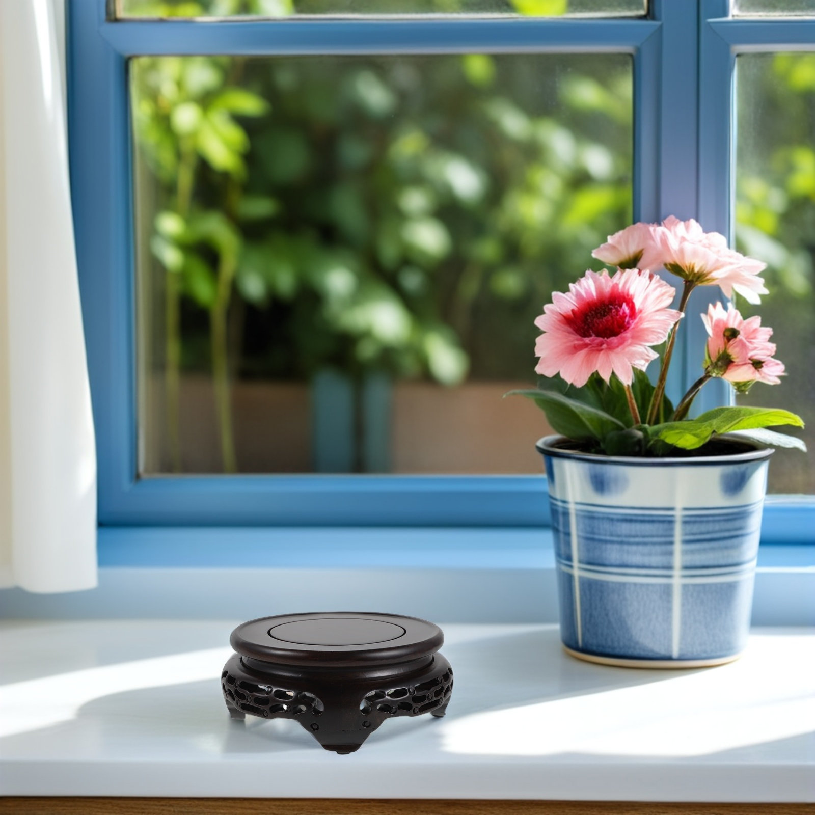 Wooden Vase Display Stand Roun - đánh giá và giá Plant Aquarium Pot